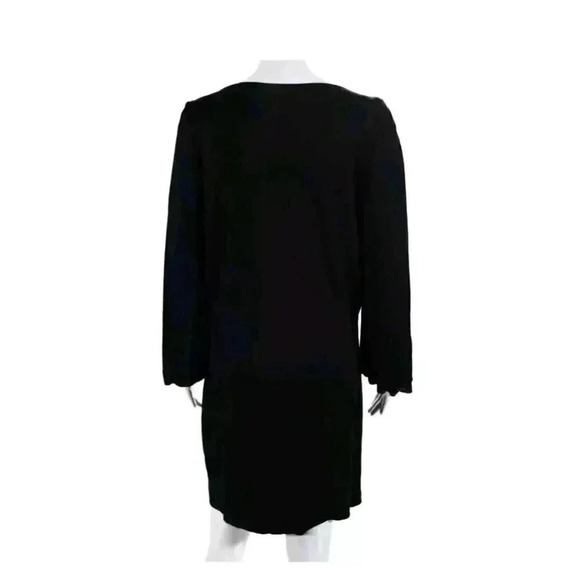 Ralph Lauren Black Label Sil Womens Back Zip Crew Neck Shift Dress Black Size XS - Picture 2 of 16